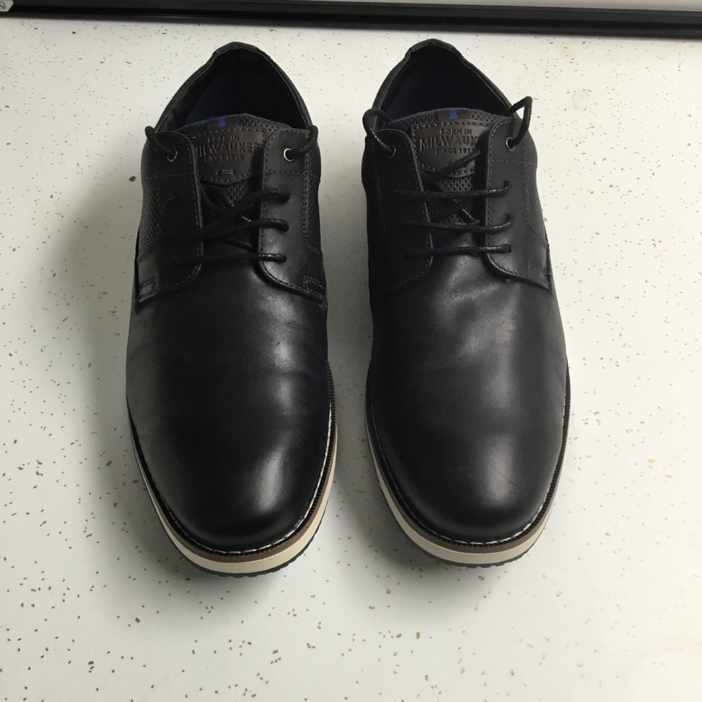 Nunn Bush men’s circuit plain toe Oxford shoes black size 10